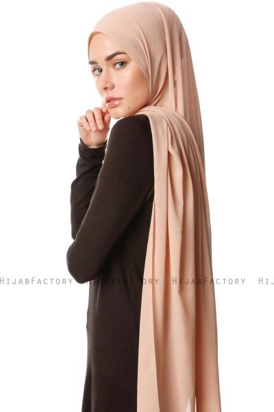 Ayla - Hijab Chiffon Marrón Claro