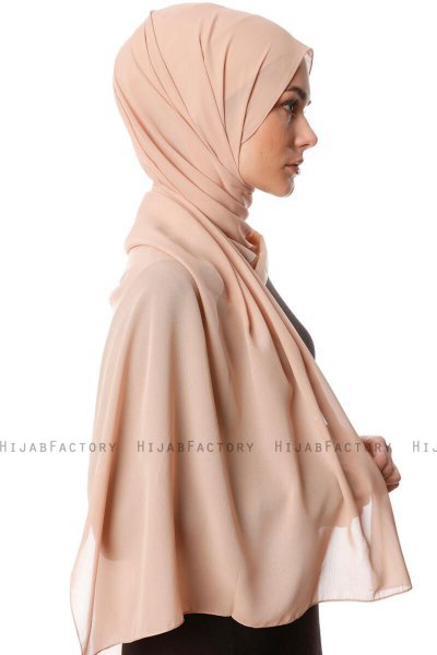 Ayla - Hijab Chiffon Marrón Claro