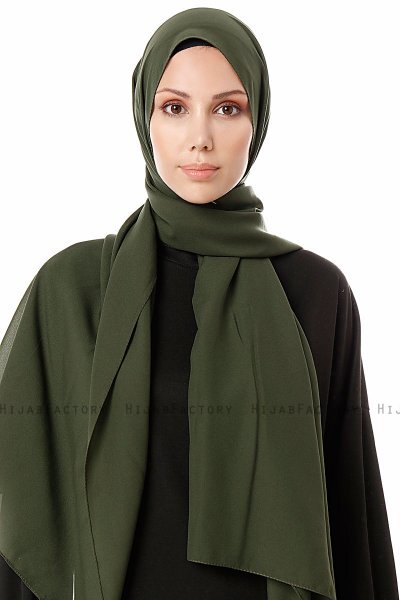 Ayla - Hijab Chiffon Verde Oscuro