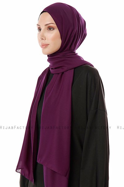 Ayla - Hijab Chiffon Morado Oscuro