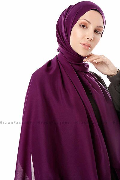 Ayla - Hijab Chiffon Morado Oscuro