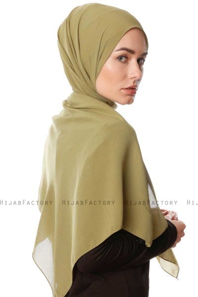 Ayla - Hijab Chiffon Verde Oliva