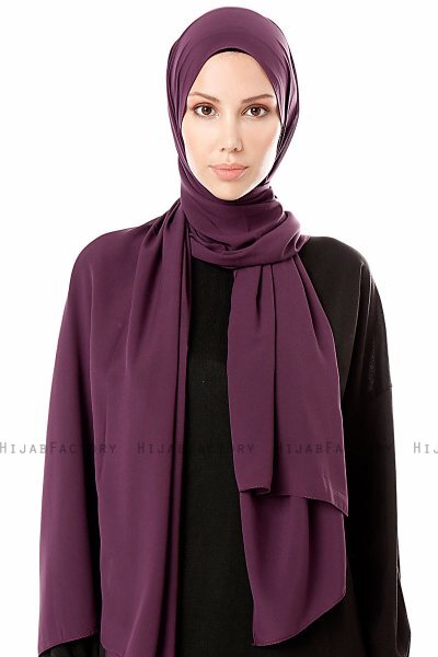 Ayla - Hijab Chiffon Ciruelas