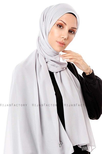 Ayla - Hijab Chiffon Plata