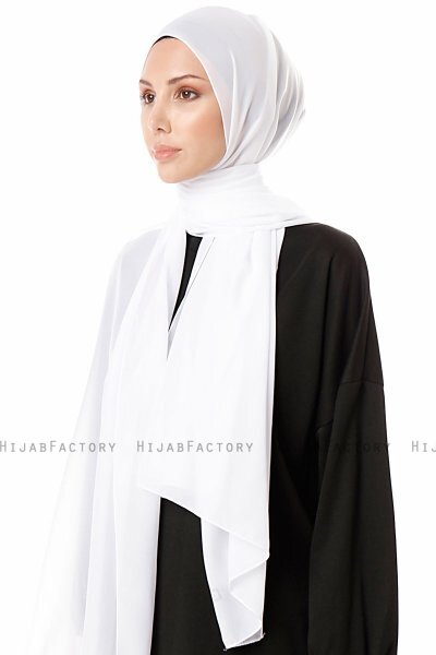 Ayla - Hijab Chiffon Blanco