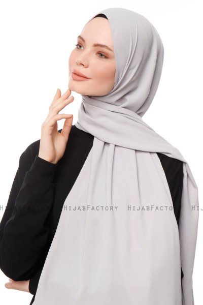 Aylin - Hijab Medine Silk Gris Claro - Gülsoy
