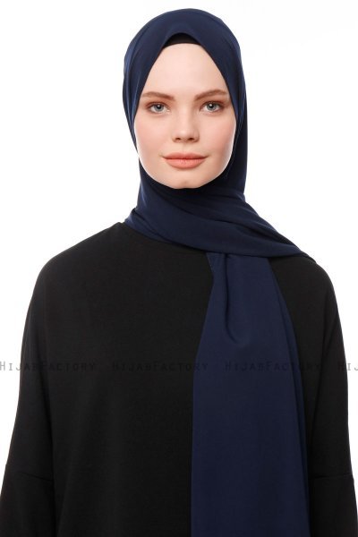 Aylin - Hijab Medine Silk Azul Marino - Gülsoy