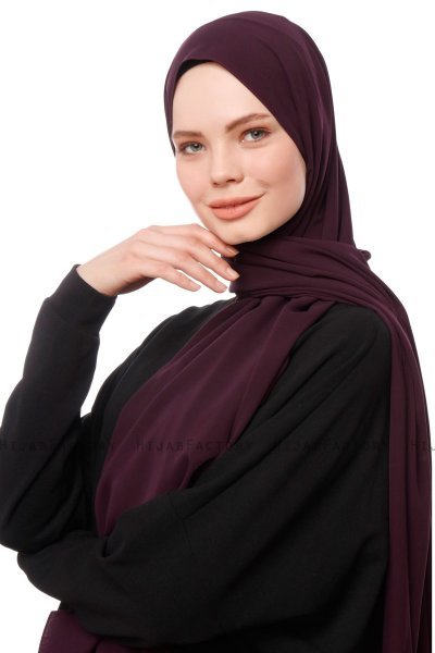 Aylin - Hijab Medine Silk Morado Oscuro - Gülsoy