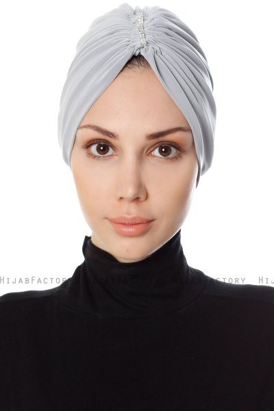 Aynur - Turbante Gris Claro