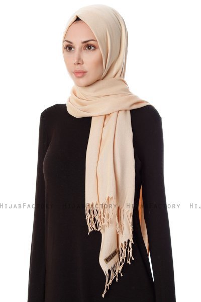 Aysel - Hijab Pashmina Beige Claro - Gülsoy