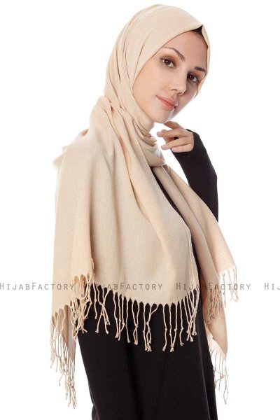 Aysel - Hijab Pashmina Beige Claro - Gülsoy
