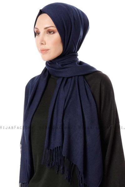 Aysel - Hijab Pashmina Azul Marino - Gülsoy
