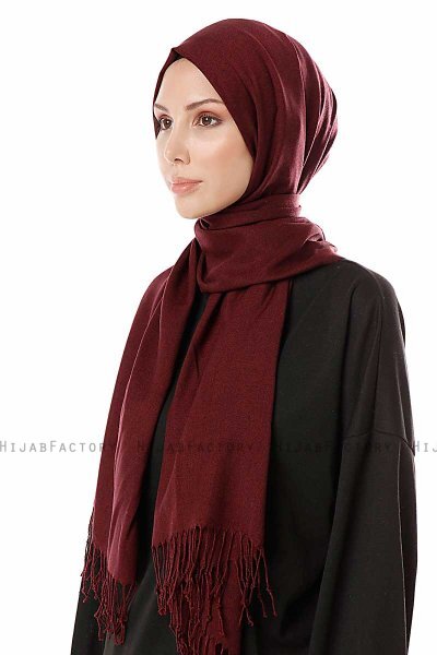 Aysel - Hijab Pashmina Burdeos Oscuro - Gülsoy