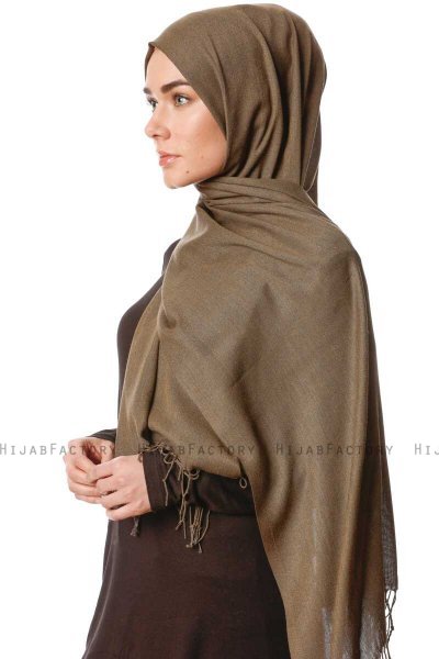 Aysel - Hijab Pashmina Caqui Oscuro - Gülsoy