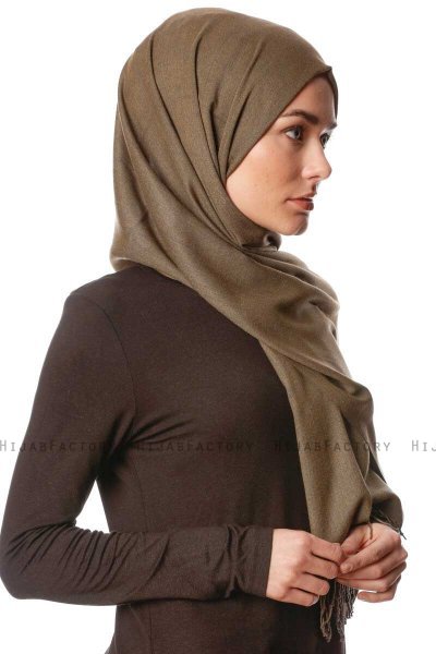 Aysel - Hijab Pashmina Caqui Oscuro - Gülsoy