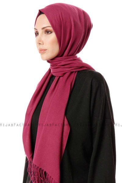 Aysel - Hijab Pashmina Morado Oscuro - Gülsoy