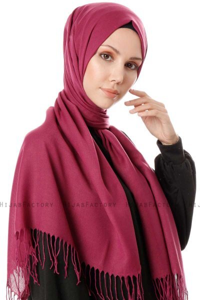 Aysel - Hijab Pashmina Morado Oscuro - Gülsoy