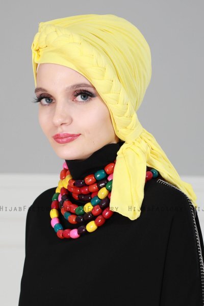 Theresa - Turbante Di Cotone Amarillo - Ayse Turban