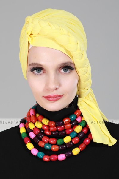 Theresa - Turbante Di Cotone Amarillo - Ayse Turban