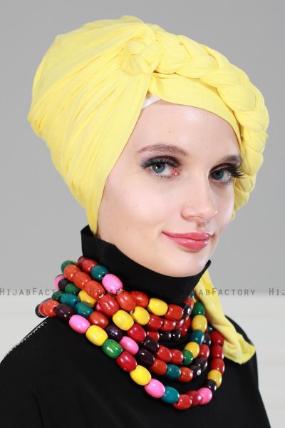 Theresa - Turbante Di Cotone Amarillo - Ayse Turban