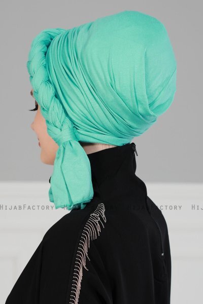 Theresa - Turbante Di Cotone Turquesa - Ayse Turban