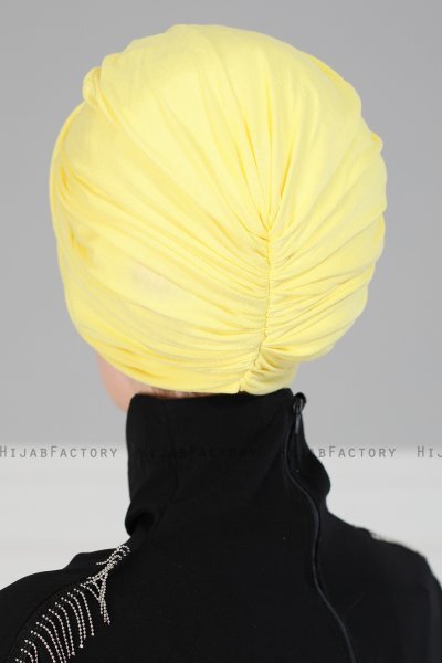 Fiona - Turbante De Algodón Amarillo - Ayse Turban