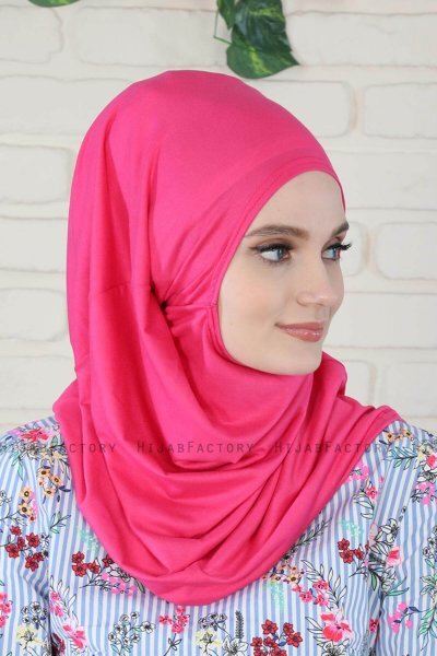 Wilda - Hijab De Algodón Fucsia