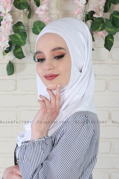 Wilda - Hijab De Algodón Blanco