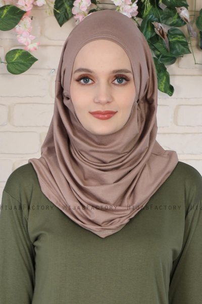 Wilda - Hijab De Algodón Taupe