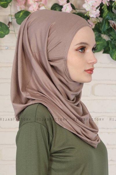 Wilda - Hijab De Algodón Taupe