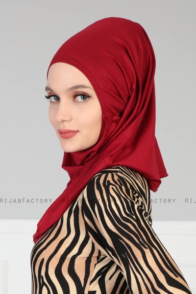 Wilda - Hijab De Algodón Burdeos