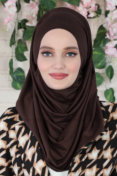 Wilda - Hijab De Algodón Marrón