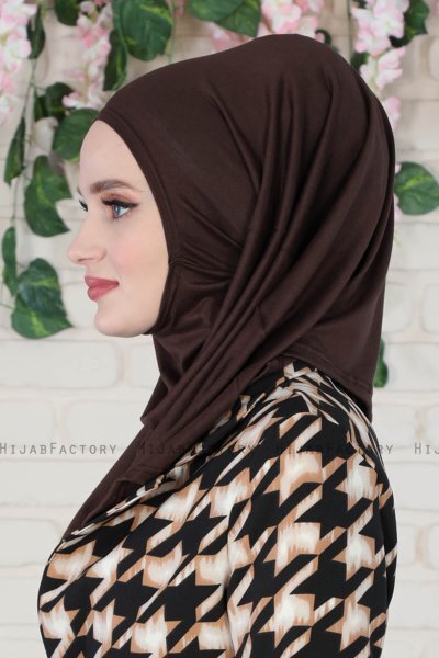 Wilda - Hijab De Algodón Marrón