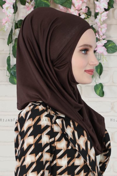 Wilda - Hijab De Algodón Marrón