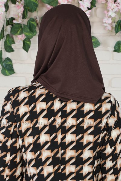 Wilda - Hijab De Algodón Marrón