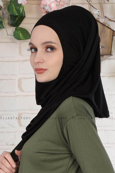 Wilda - Hijab De Algodón Negro