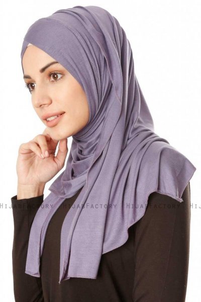 Betul - Hijab 1X Jersey Morado Oscuro - Ecardin