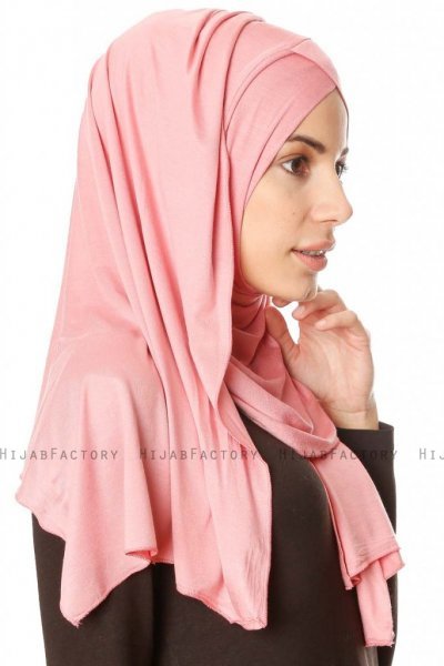 Betul - Hijab 1X Jersey Rosa Oscuro - Ecardin