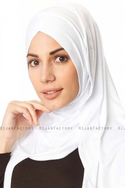 Betul - Hijab 1X Jersey Blanco - Ecardin