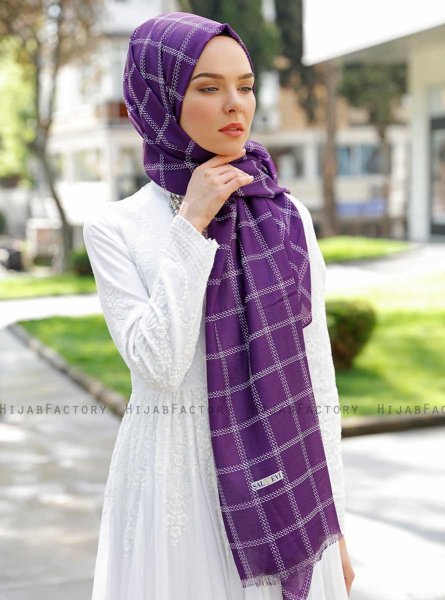 Betulle - Hijab Estampado Púrpura - Sal Evi