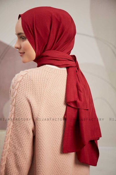 Ceyda - Hijab Cazz Rojo Oscuro