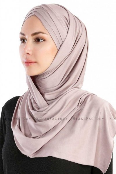 Cansu Stengrå 3X Jersey Hijab Sjal Ecardin 200938-2