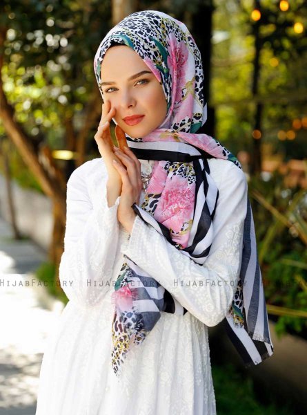 Capella - Hijab Estampado Rosado - Sal Evi