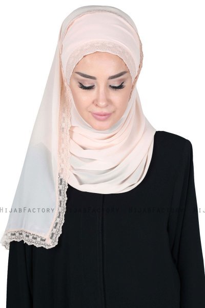 Carin - Hijab Chiffon Práctico Beige