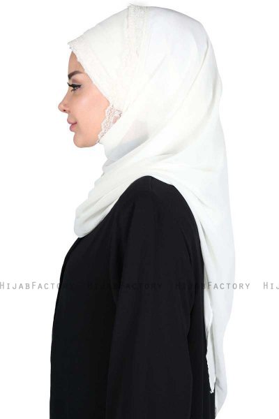 Carin - Hijab Chiffon Práctico Crema