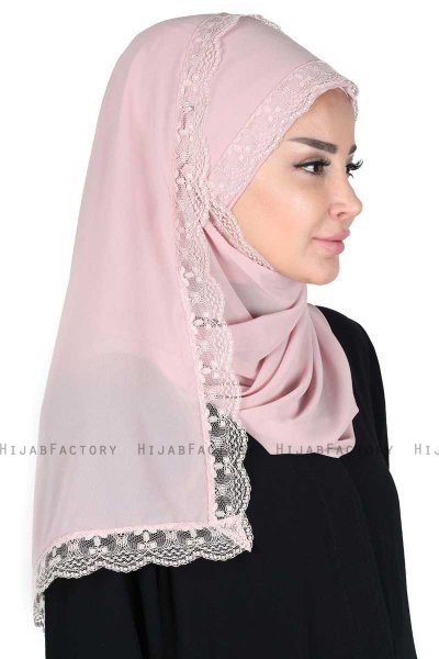 Carin - Hijab Chiffon Práctico Rosa De Antaño