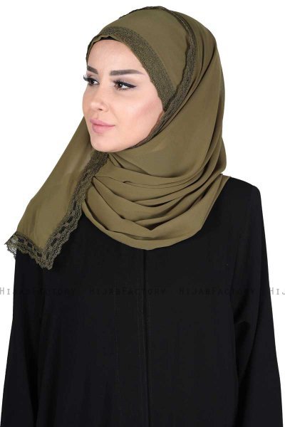 Carin - Hijab Chiffon Práctico Caqui