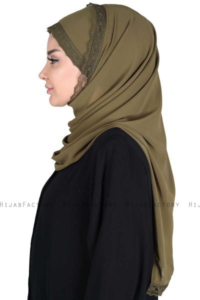 Carin - Hijab Chiffon Práctico Caqui