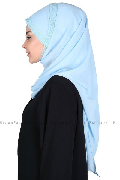 Carin - Hijab Chiffon Práctico Azul Claro