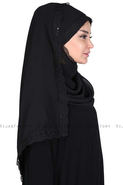 Carin - Hijab Chiffon Práctico Negro